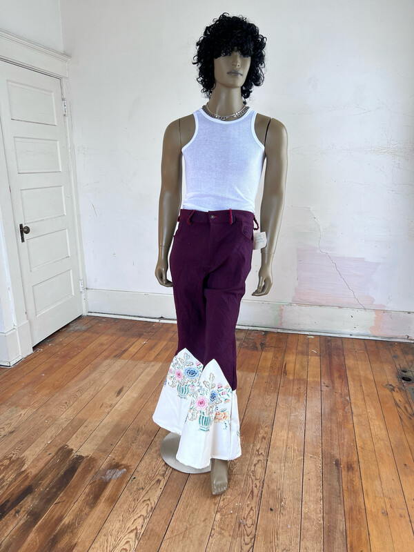 Mens Embroidered Jeans By Anna Herman USA 36”