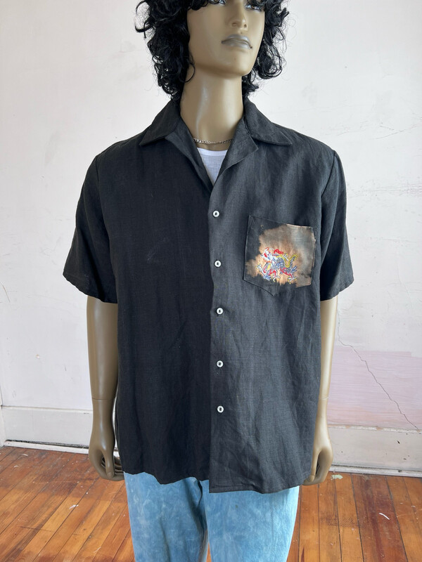 Hermans Hemp Dragon Shirt L Made In USA