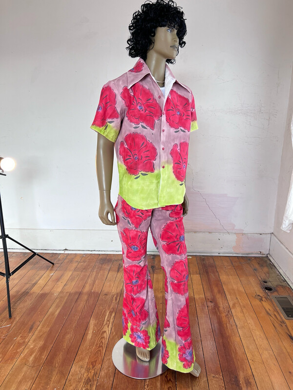 Mens Matching Set Flowers L Anna Herman