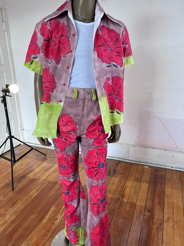 Mens Matching Set Flowers L Anna Herman