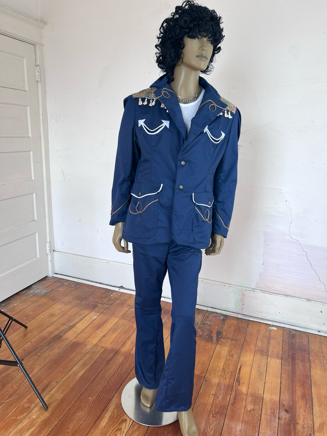 Western Suit L Sequin Piped Fringe By Anna Herman