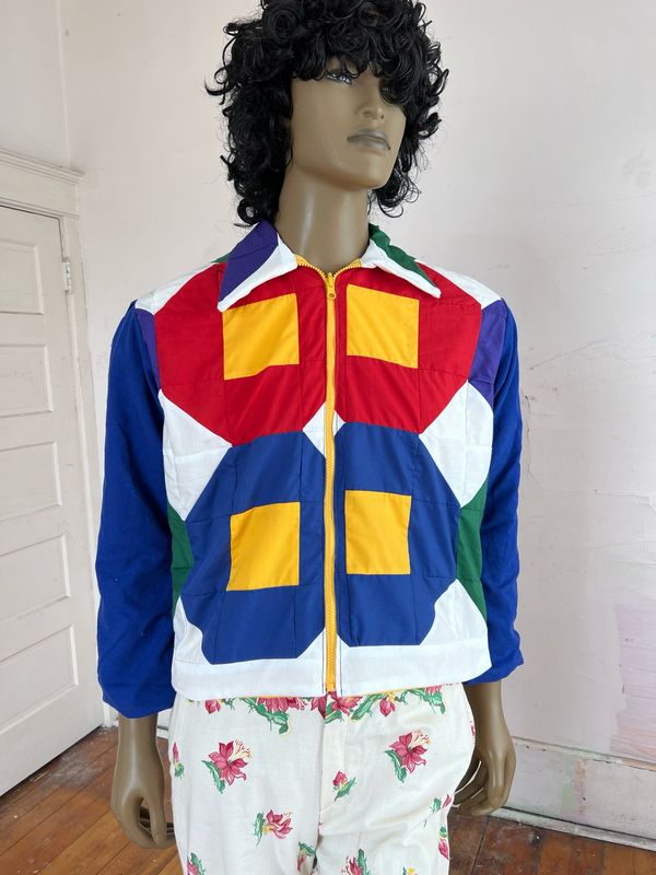 Mens Patchwork Reversible Jacket Hermans Eco L