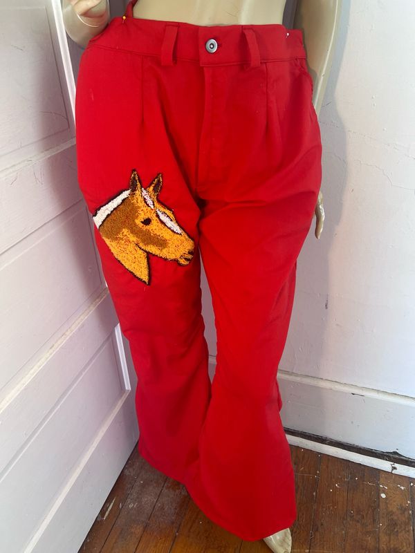 Women’s Embroidered Horse Pants XL