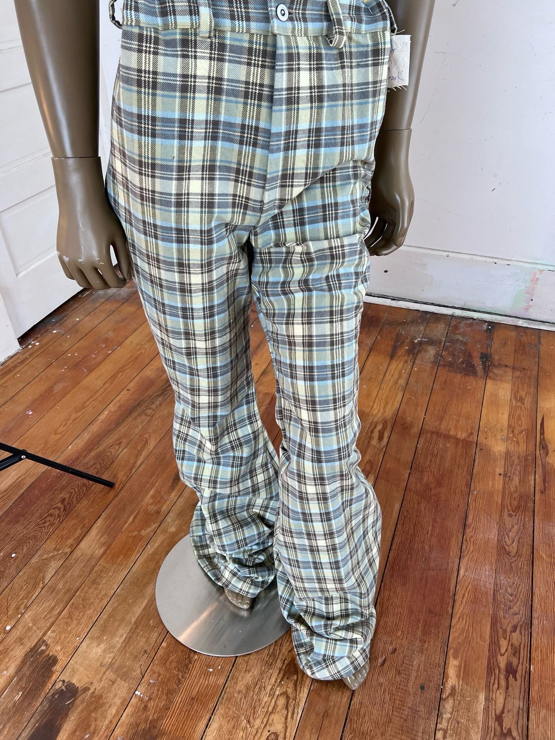Plaid Slouch Pants 34 -36 X 45 By Anna Herman USA
