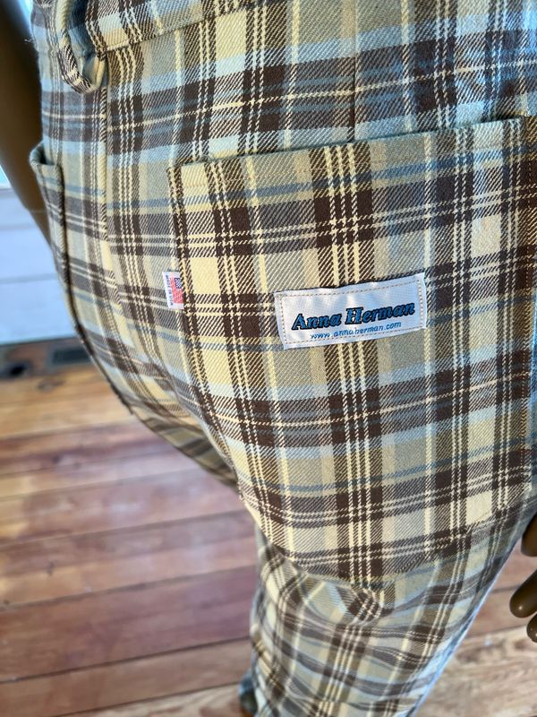 Plaid Slouch Pants 34 -36 X 45 By Anna Herman USA