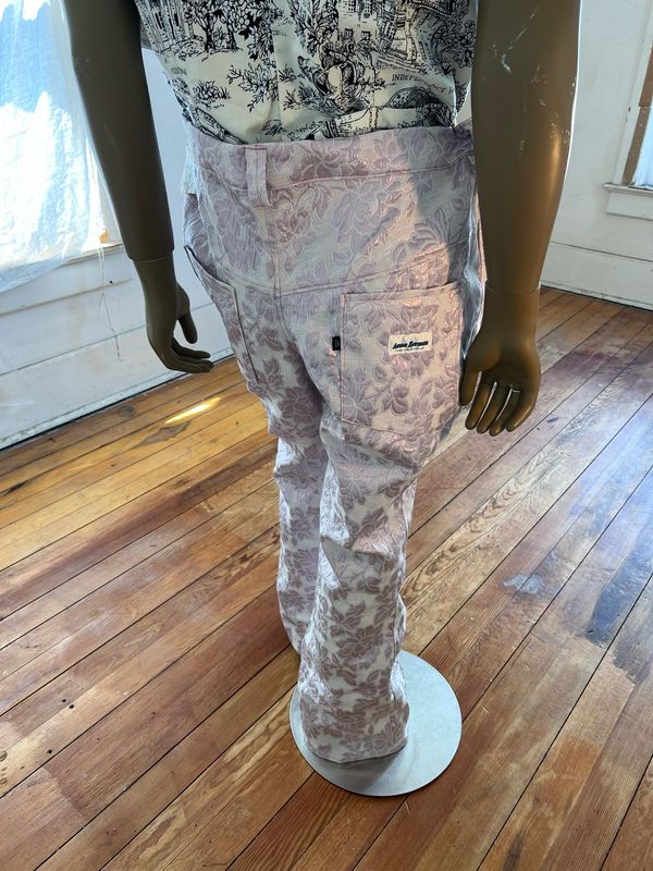 Mens Pink Lamee Bell Bottoms XL