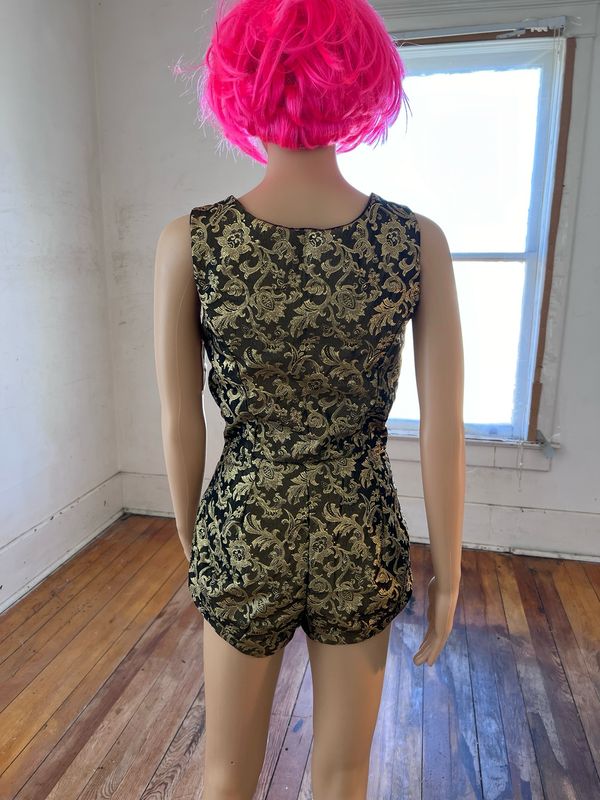 Womens Romper S Gold Lamee By Herman
