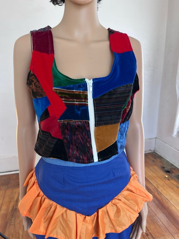 Velvet Patchwork Small Top By A Herman