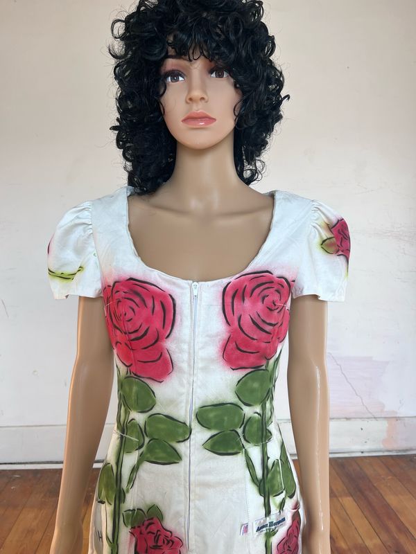 Painted Roses Womens Jumpsuit By Herman USA S