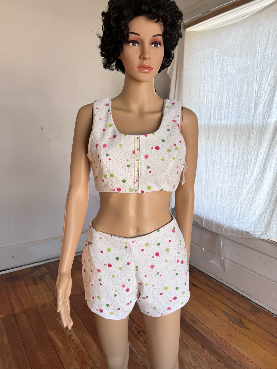 Womens Polkadot Play Suit S By Herman