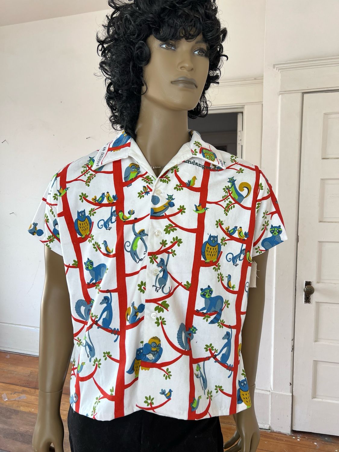 Endangered Species Mens Shirt Owls Monkeys By Hermans Eco L