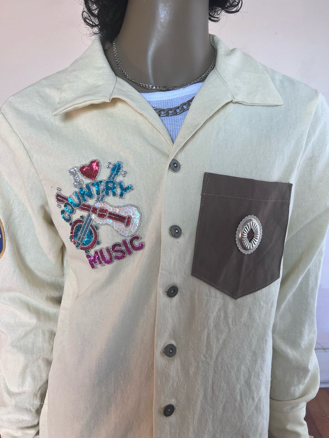 American Cowboy Shirt L Buckle back By A Herman