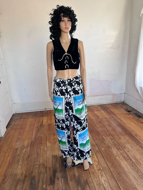 Cattle Women Patchwork Pants 30”