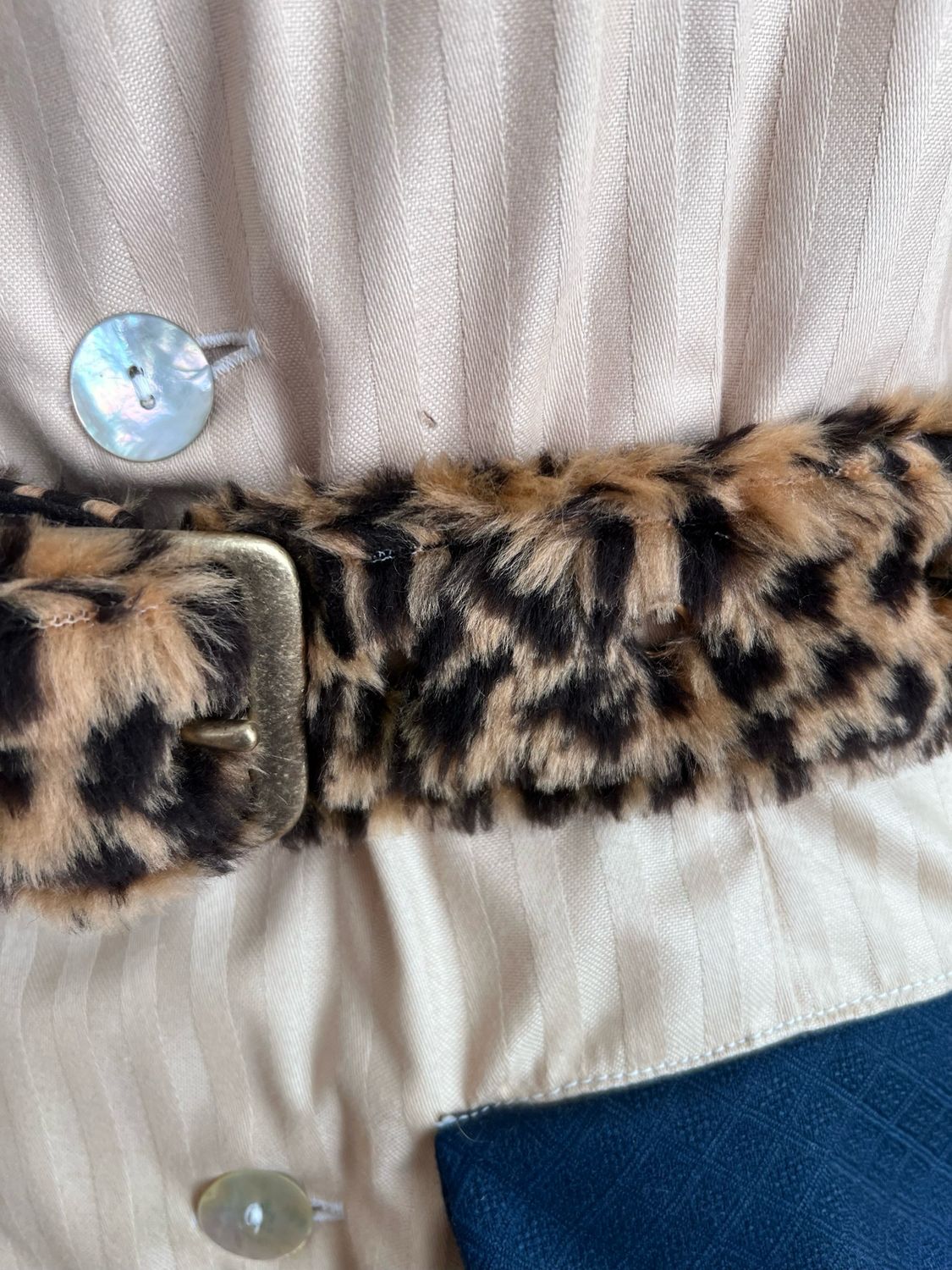 Leopard Faux Fur Belt  By Anna Herman USA
