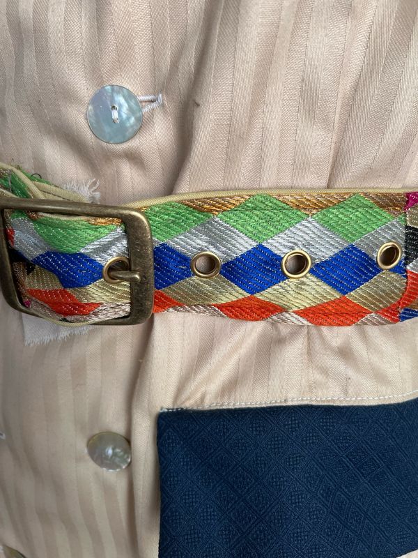 Gold Multi Color Harlequin Belt 28” To 36” By AnnaHerman