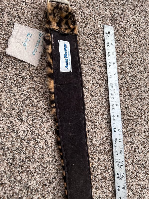 Leopard Faux Fur Belt  By Anna Herman USA
