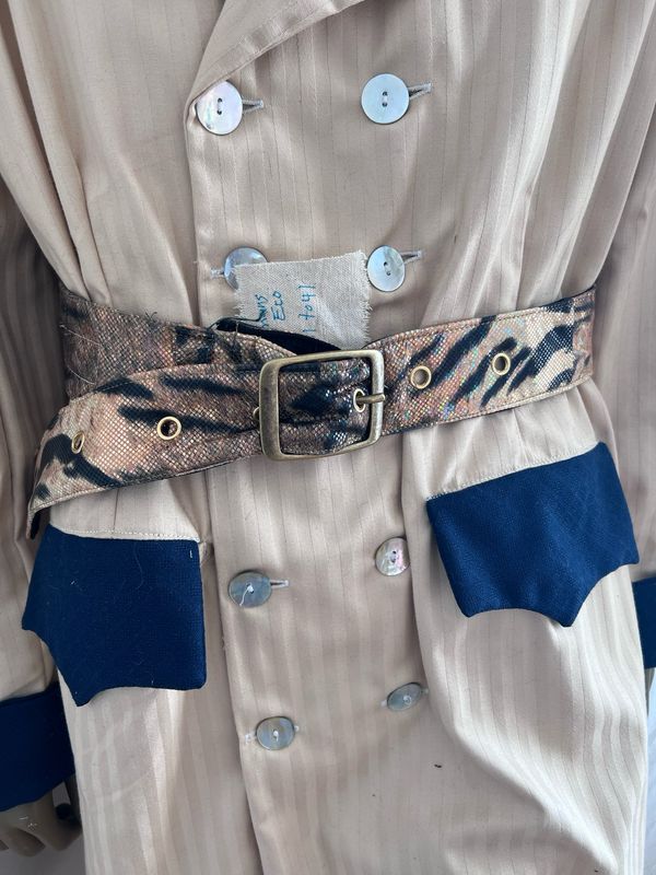 Holographic Tiger Striped Belt  31-41” By Anna Herman