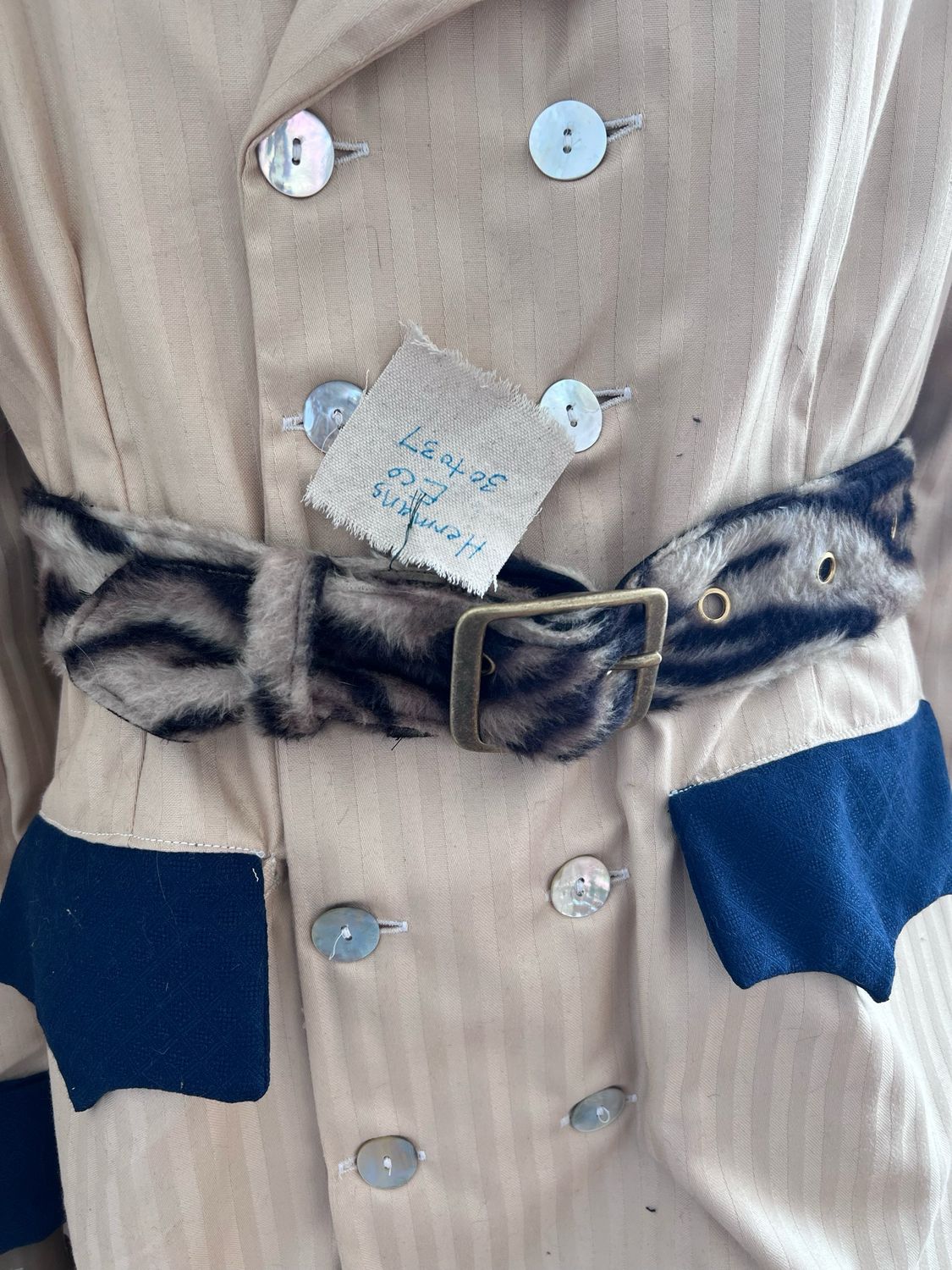 Faux Fur Tiger Belt XL 35 To 46” By A Herman USA
