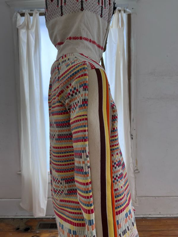 Tapestry Hoodie Fringe L By A Herman USA