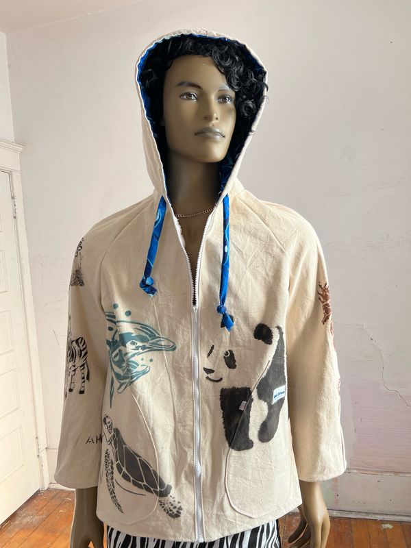 Patchwork Hoodie L By A Herman USA