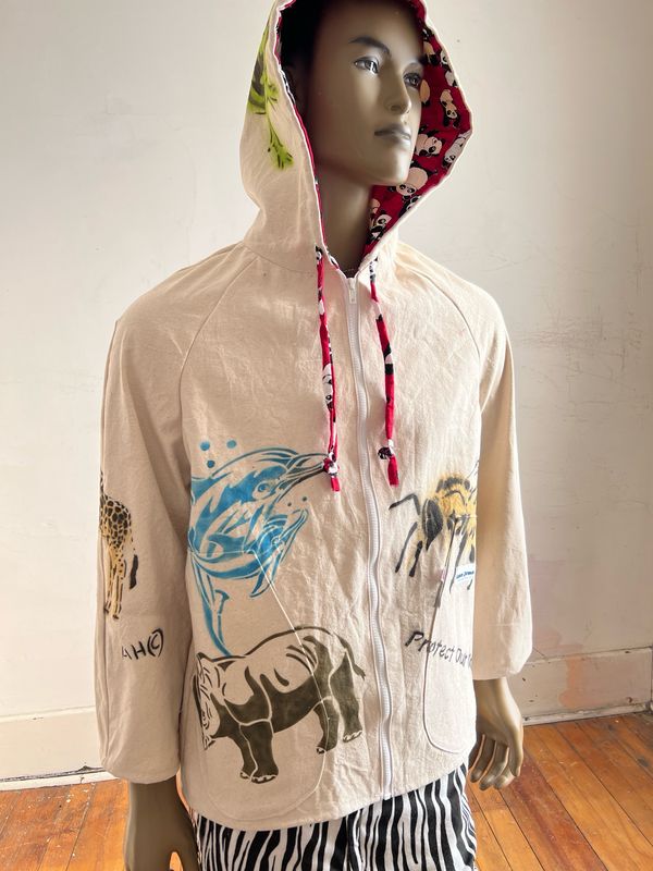 Endangered Species XL Hoodie By Hermans Eco Canvas