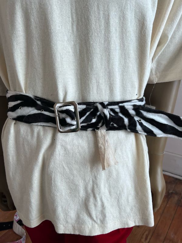 Faux Zebra Belt By Anna Herman 32” To 43”