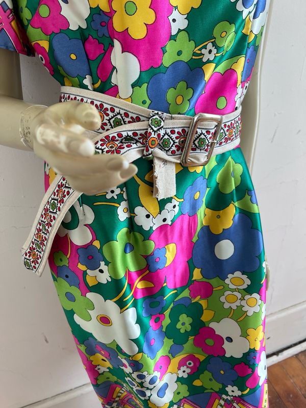 Vegan 70’s Trim Canvas Belt 30 To 38” By Anna Herman