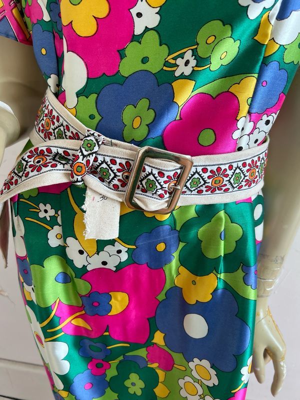 Vegan 70’s Trim Canvas Belt 30 To 38” By Anna Herman