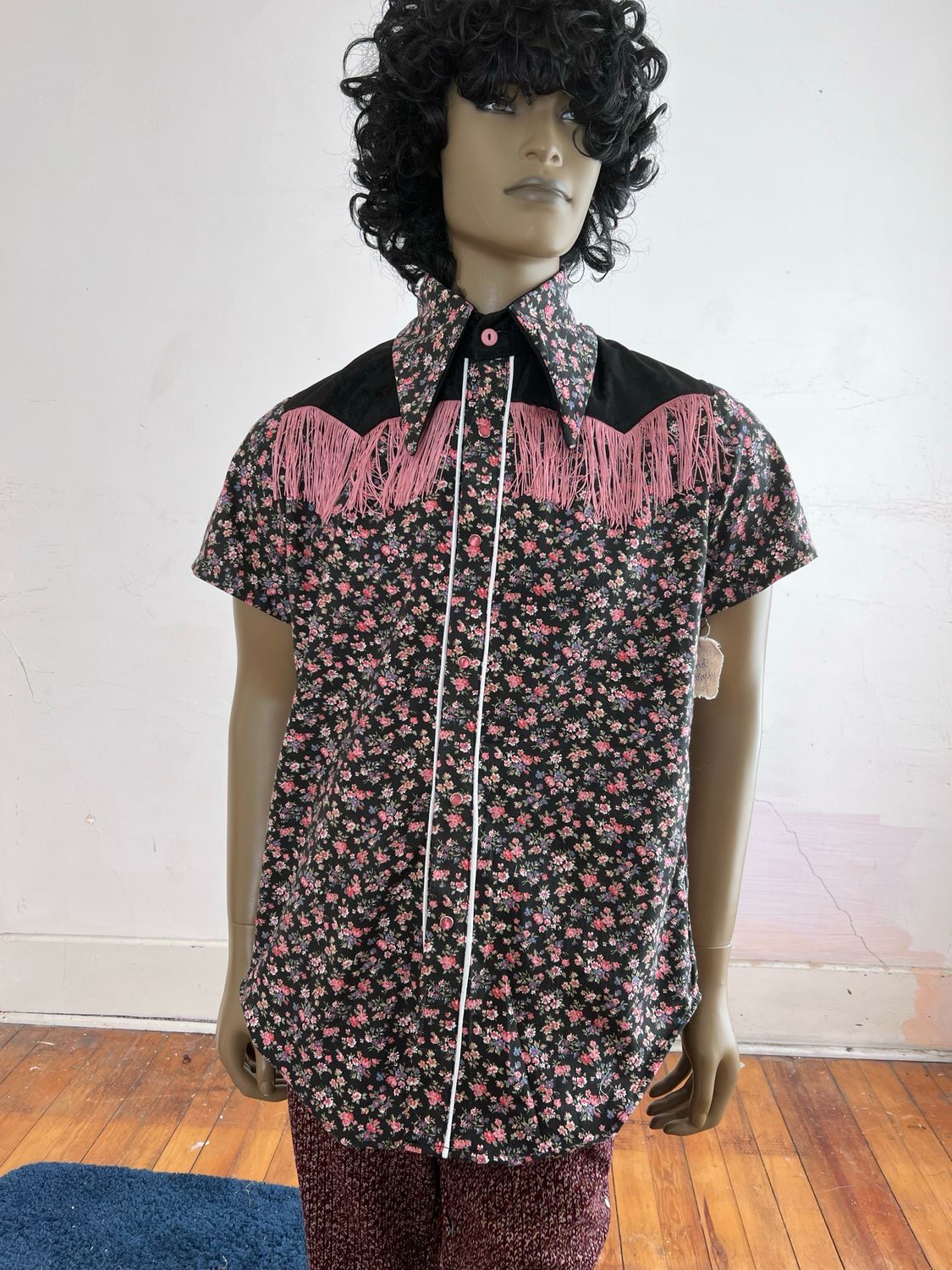 Mens Cowboy Western Shirt L By Anna Herman USA