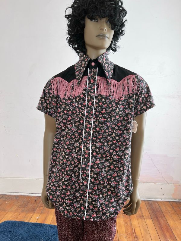 Mens Cowboy Western Shirt L By Anna Herman USA