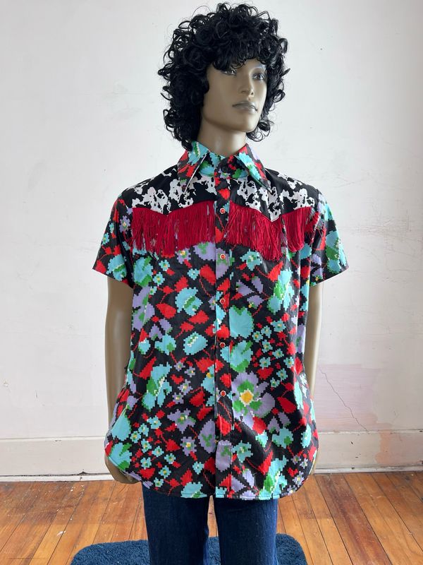 Mens Cowboy Shirt Western USA By Anna Herman