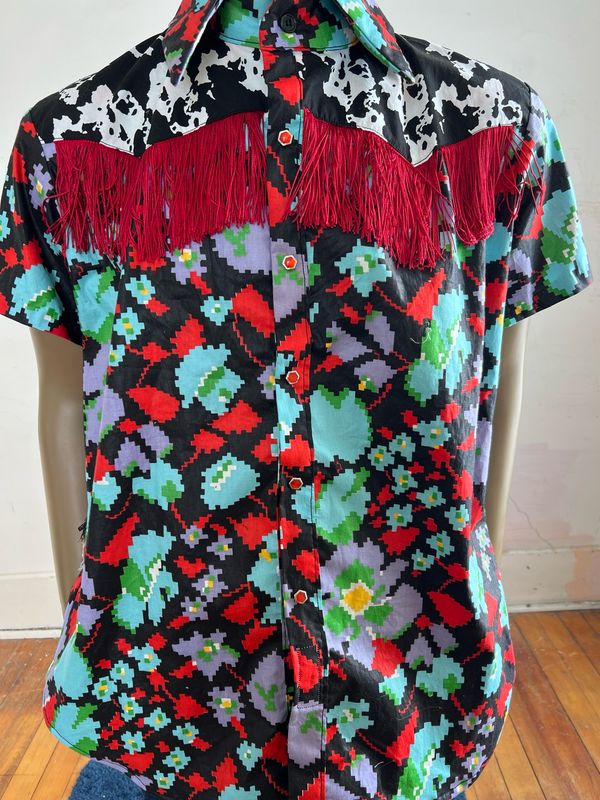 Mens Cowboy Shirt Western USA By Anna Herman