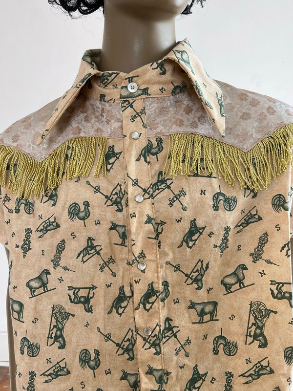 Weathervane Cowboy shirt L by A Herman