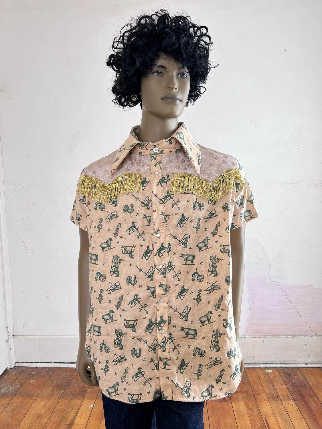 Weathervane Cowboy shirt L by A Herman