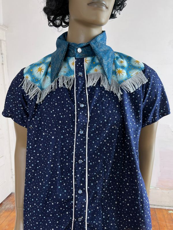 Starburst Cowboy Western Shirt L by Anna Herman USA