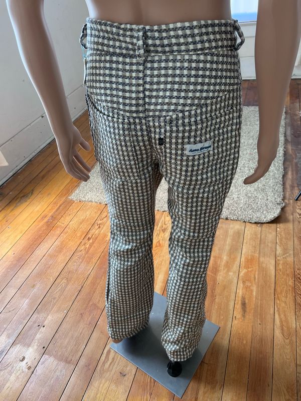 Silk Plaid Vest Suit 42 34 X32