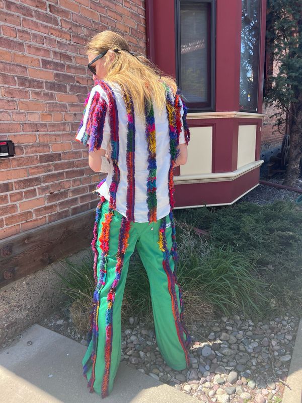 Men’s Embellished Shirt & Pants 35” L