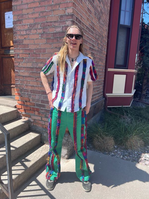 Men’s Embellished Shirt &amp; Pants 35” L
