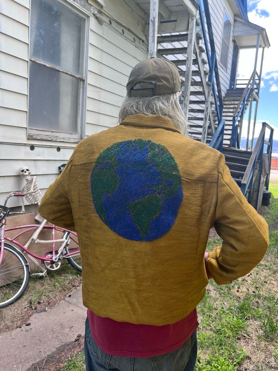 Planetary Jacket XL Moss Stitch By Anna Herman USA