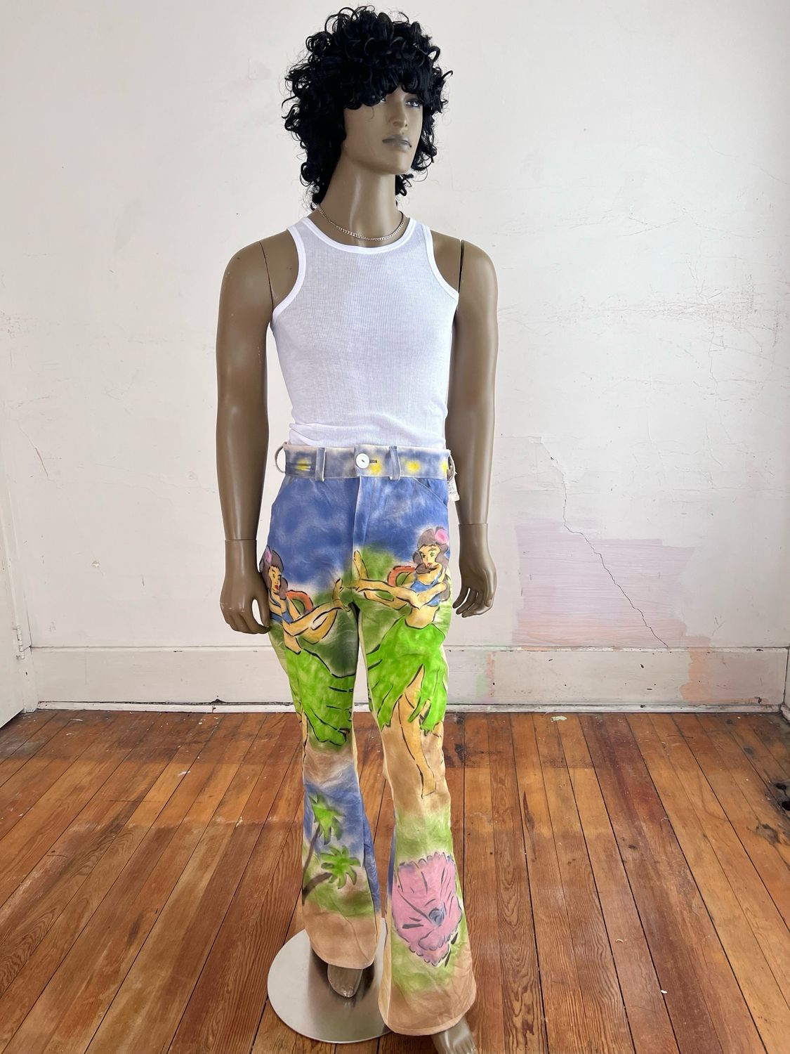 Hula Girl Mens Pants Wearable Art 32-34 X 33