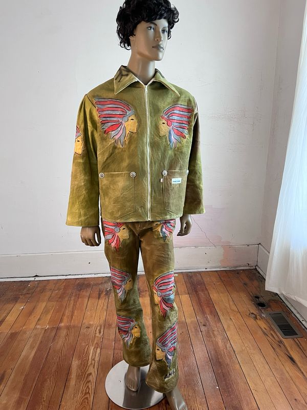 Chief Suit Jacket XL Pants 32-34 X 31 By Anna Herman
