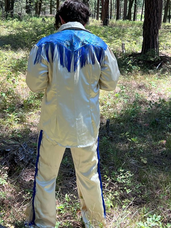 Mens Satin Western Suit L By Anna Herman