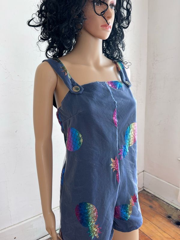 Bib Overalls Jumpsuit S By A Herman Pineapples