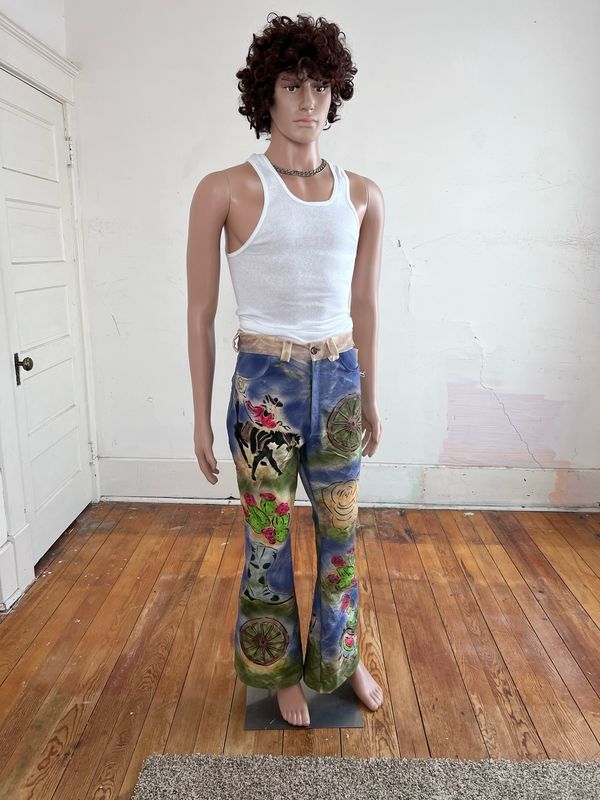 Airbrush Western Pants Bells 30 X32