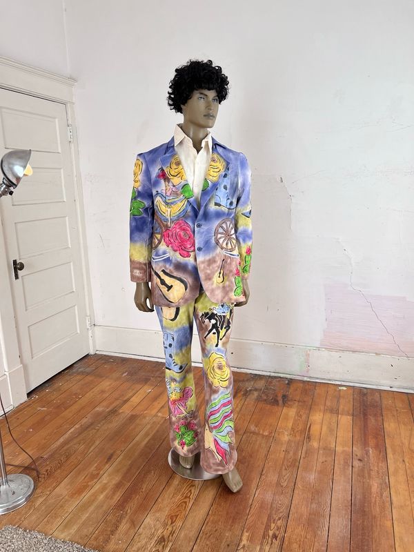 Western Graphic Men’s Suit 42 36 X31 A Herman USA