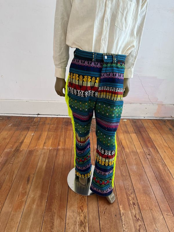 Hand Woven Western Pants By American Designer Anna Herman 36 X 32