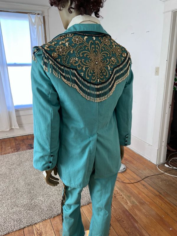 Mens Beaded Western Suit 42 36x32 By A Herman USA