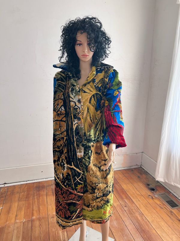 King Of The Beasts Tapestry Coat By Hermans Eco Med USA