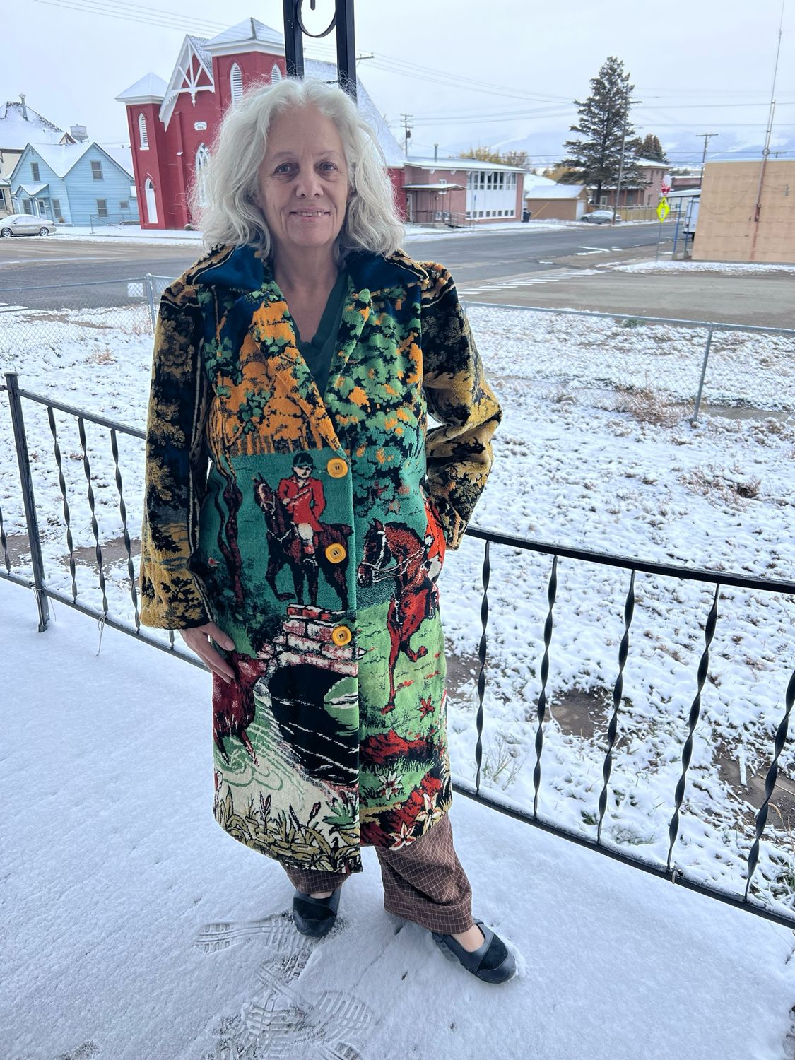 Velvet Tapestry Coat L Tally Hoe By A Herman USA