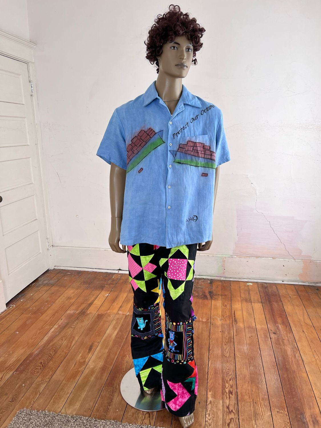 Hermans Hemp Cargo Ship Shirt XL Hand Dyed